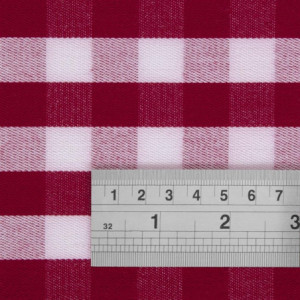 Pravokotna prta s rdečimi karirastimi vzorci iz poliestra 890 x 890 mm - Mitre Essentials - Fourniresto