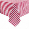 Pravokotna prtomna prt z rdečimi kvadrati iz poliestra 1320 x 1320 mm - Mitre Essentials - Fourniresto