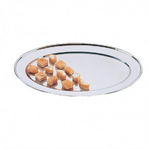 Servirni pladenj ovalen inox - 450mm - Olympia - Fourniresto