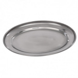 Servirni pladenj ovalen inox - 450mm - Olympia - Fourniresto