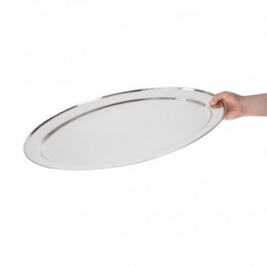 Servirni pladenj ovalen inox - 450mm - Olympia - Fourniresto