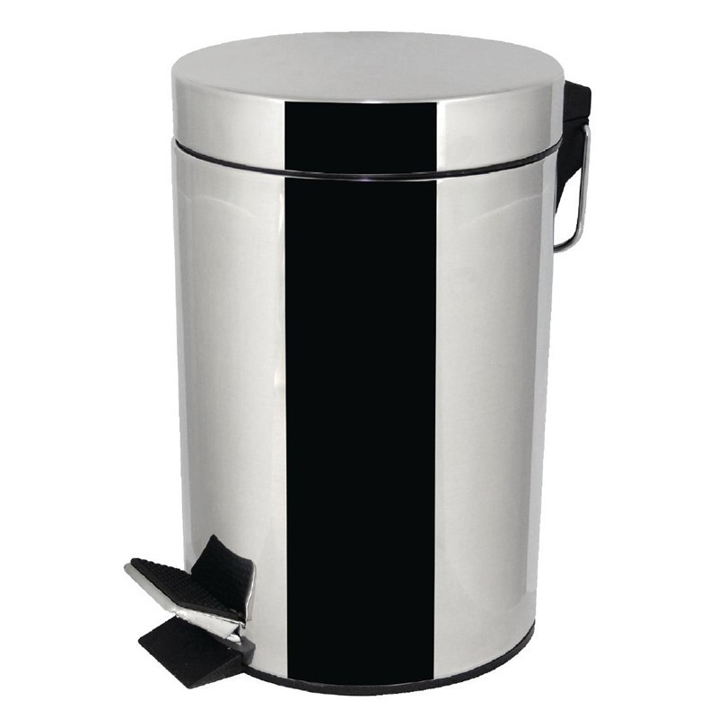 Stainless Steel Pedal Bin - 3L - FourniResto Stainless Steel Pedal Bin - 3L - FourniResto