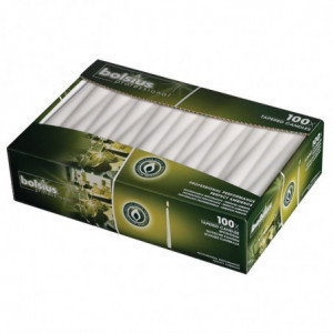 Sveče s koničastim vrhom 254mm bele - FourniResto - Fourniresto