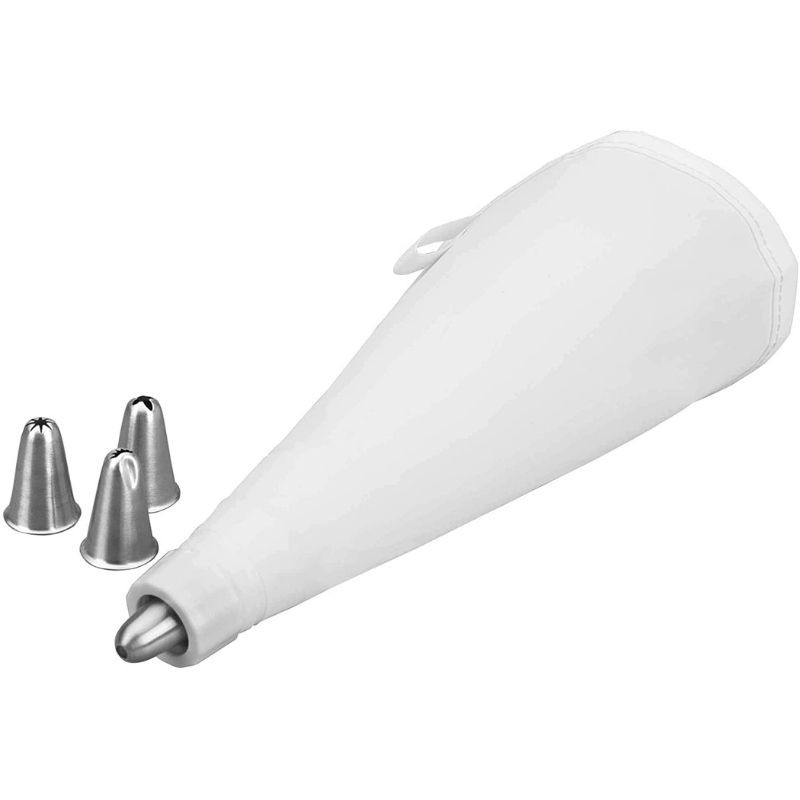 Silikonska vrečka za brizganje + 4 inox nastavki - 20 cm - Lacor