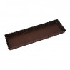 Rebrasta pravokotna tortna modelček s fiksnim dnom - 350 x 110 mm - TELLIER