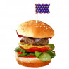 Mini burgerji s palčkami z zastavami iz bambusa - Tellier