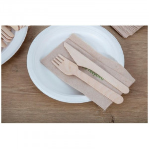 Lesenka iz biorazgradljivega lesa 155 mm - paket 100 kosov - Fiesta Green - Fourniresto
