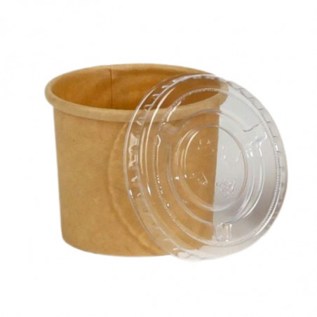 Pokrov iz PET materiala za kartonsko posodo za omako 30 ml - paket 50
