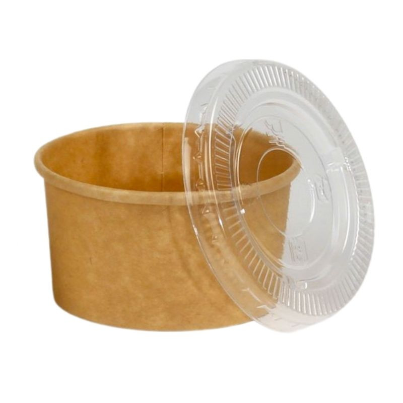 Pokrov iz PET materiala za kartonsko posodo za omako 60 ml - paket 50 Pokrov iz PET materiala za kartonsko posodo za omako 60 ml - paket 50