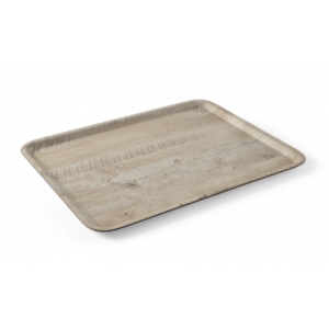 Pladen za serviranje iz melamina s potiskom svetlega lesa - 350 x 240 mm