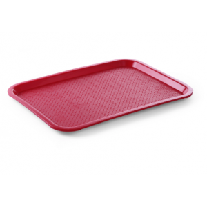 Pravokotni pladenj za hitro prehrano - Velik model 450 x 350 mm - Rdeč - Rdeč