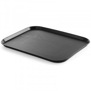 Pravokotni pladenj za hitro prehrano črne barve - 415 x 305 mm
