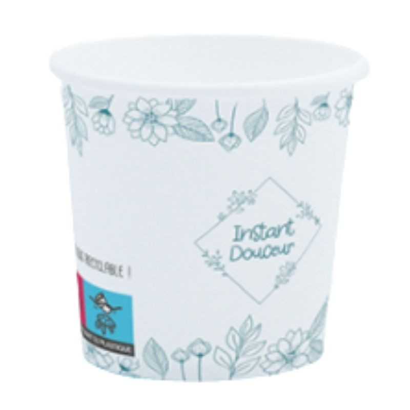 Kozarec "Instant Douceur" iz tiskanega kartona - 10 cl - Paket 50 Kozarec "Instant Douceur" iz tiskanega kartona - 10 cl - Paket 50