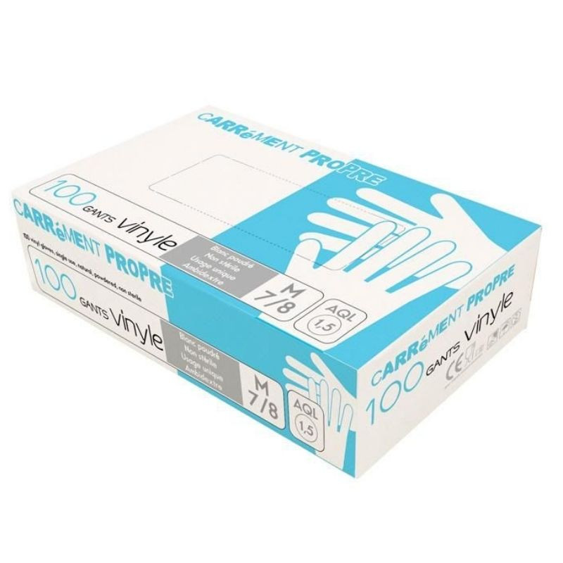 Vinyl Gloves Size M - Pack of 100 Vinyl Gloves Size M - Pack of 100