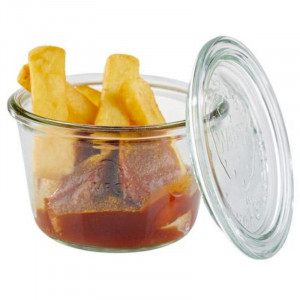Vrč Weck iz stekla s pokrovom - 370 ml - Komplet 3