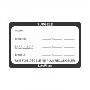 Etiketa sledljivosti LabelFresh - Zamrznjeno - 70 x 45 mm - Paket 500 - LabelFresh