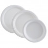 Krožni krožnik iz bagase - 230 x 20,6 mm - Paket 50