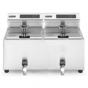Friteza Profi Line z digitalnim odtokom - 2 x 8 l - Znamka HENDI - Fourniresto