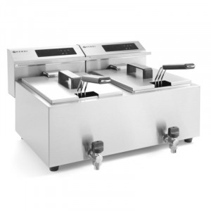 Friteza Profi Line z digitalnim odtokom - 2 x 8 l - Znamka HENDI - Fourniresto