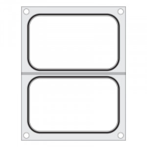 Matrika za tesnjenje za ročno tesnilo - 2 predelka 178 x 113 mm - Hendi