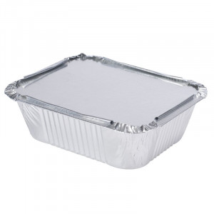 Aluminijasta posodica s pokrovom "Combi Pack" - 670 ml - paket 100 kosov