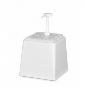 Distributer omake s črpalko - bel - 2,5 L - Hendi
