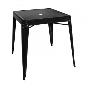 Miza Bistro kvadratna iz črnega jekla - 668 x 668 mm - Bolero