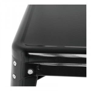 Miza Bistro kvadratna iz črnega jekla - 668 x 668 mm - Bolero