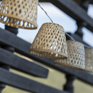 Svetlobna girlanda Bambus na sončno energijo in LED vtičnico - Chill Hybrid - Lumisky