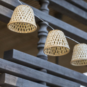 Svetlobna girlanda Bambus na sončno energijo in LED vtičnico - Chill Hybrid - Lumisky