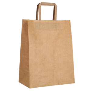 Vrečka Kraft 26 x 14 x 33 cm - Paket 250 kosov - Dynasteel