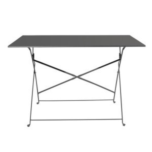 Miza za teraso, zložljiva, črna - 1100 x 700 mm - Bolero
