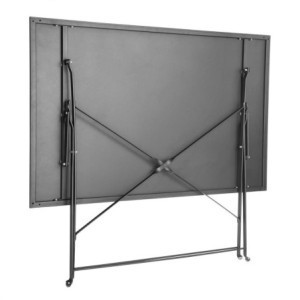 Miza za teraso, zložljiva, črna - 1100 x 700 mm - Bolero