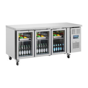 Hladilna miza s 3 steklenimi vrati - 358 L - Polar