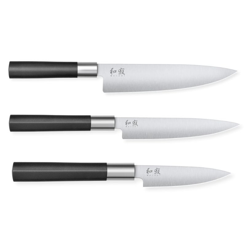 Set treh nožev Wasabi Black - Profesionalno rezanjeNoži Kai Wasabi Black - Japonska natančnost Set treh nožev Wasabi Black - Profesionalno rezanjeNoži Kai Wasabi Black - Japonska natančnost