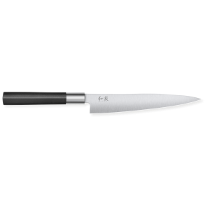 Nož za filetiranje morskega lista Wasabi Black KAI 18 cm - Rezilo iz poliranega nerjavečega jekla in ergonomičen ročaj