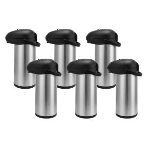 Thermos Pump Coffee Maker - 5 Liters - Set of 6 | Dynasteel - Ideal for catering professionals