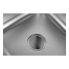 Potopite 1 korito z naslonom in polico - L 600 x P 600 mm - Dynasteel