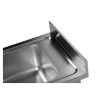 Potopite 1 korito z naslonom in polico - L 600 x P 600 mm - Dynasteel
