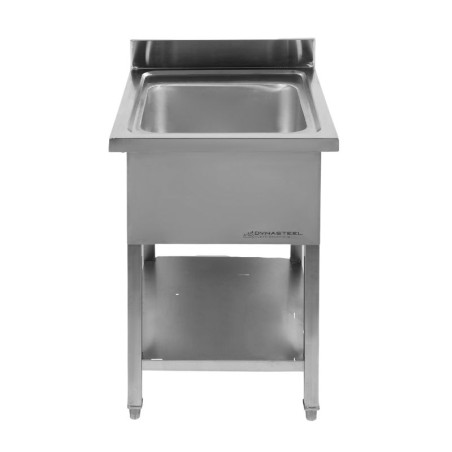 Potopite 1 korito z naslonom in polico - L 600 x P 600 mm - Dynasteel
