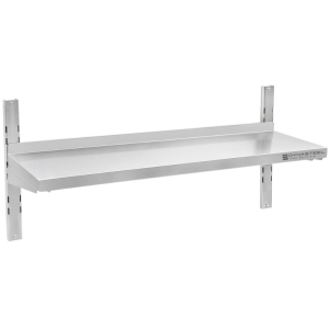 Stenska polica iz nerjavečega jekla na nosilcih - L 800 x P 300 mm - Dynasteel