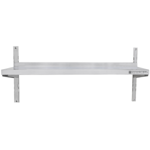 Stenska polica iz nerjavečega jekla na nosilcih - L 1000 x P 300 mm - Dynasteel