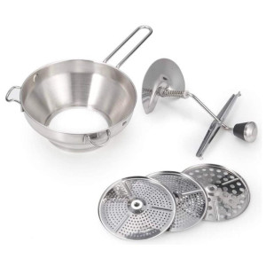 Mlinček za zelenjavo 3 rešetke - 2, 3 in 4 mm - Dynasteel